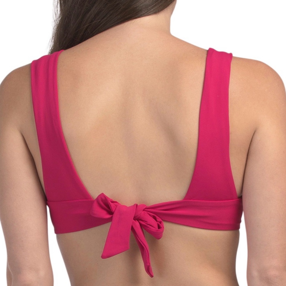 NWT ❤️ Robin Piccone Fuchsia Bikini with Gold Accents.  MSRP $216 - Picture 3 of 12